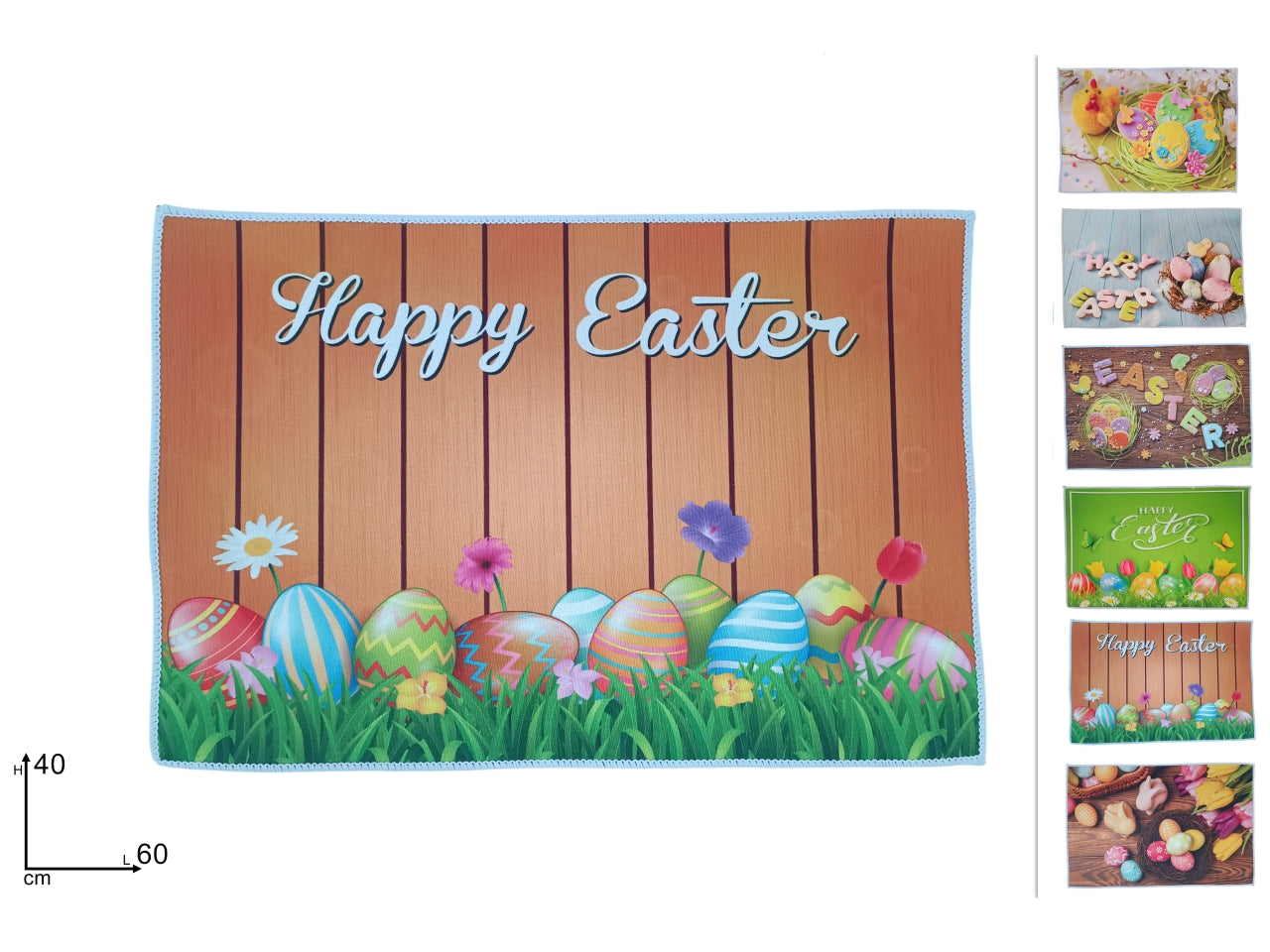 Tappeto pasquale 40x60cm in 6 fantasie assortite