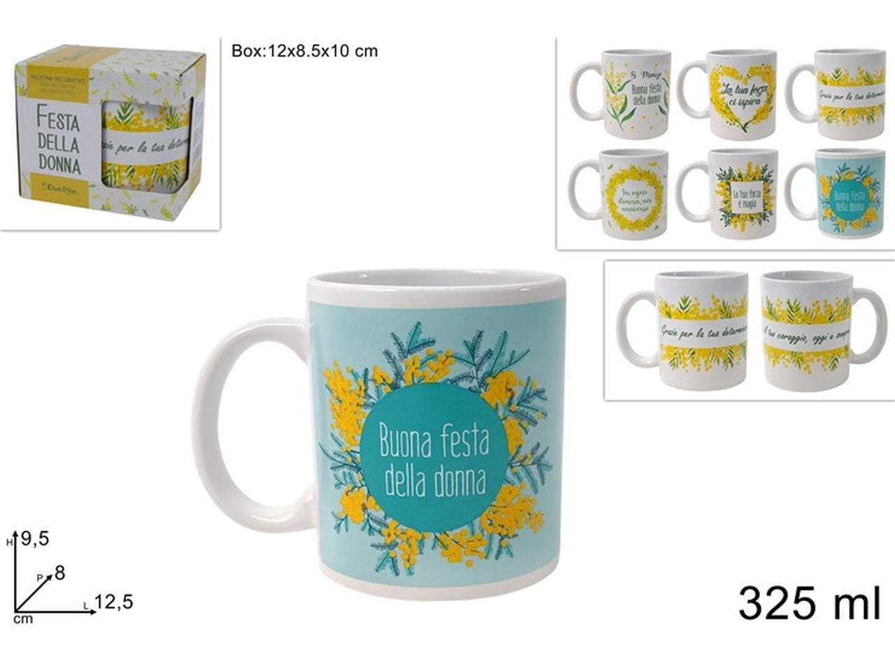 Tazza in ceramica da 325ml per la festa della donna