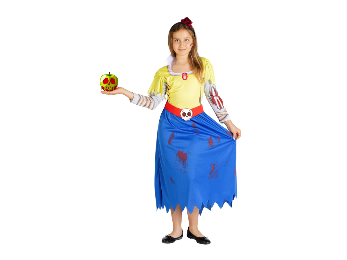 Costume Biancaneve principessa zombie taglia 5/7 anni