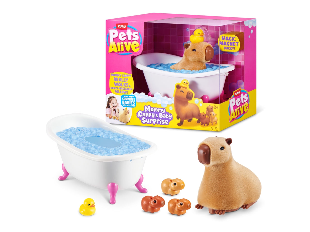 Mommy e baby surprise capybara