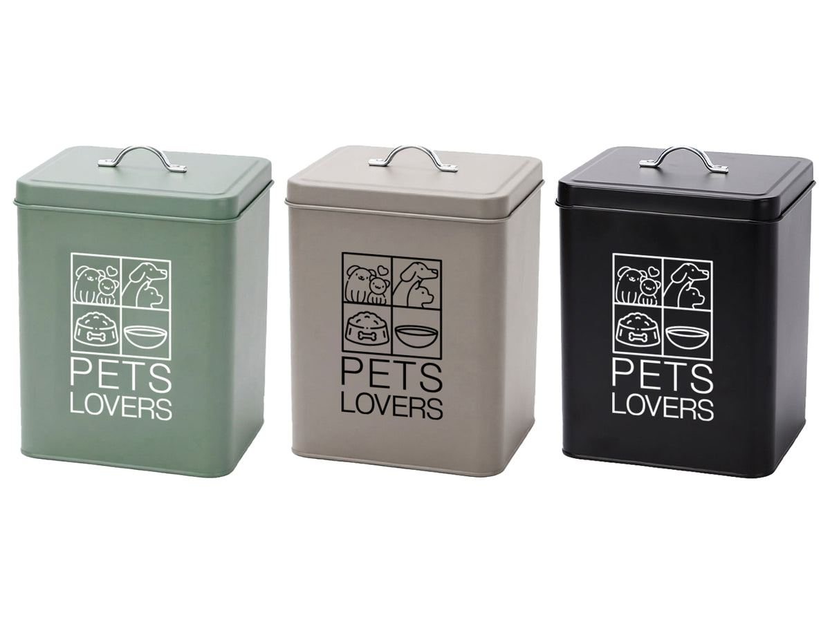 Barattolo pets metal daily colori assortiti 18x15x23cm