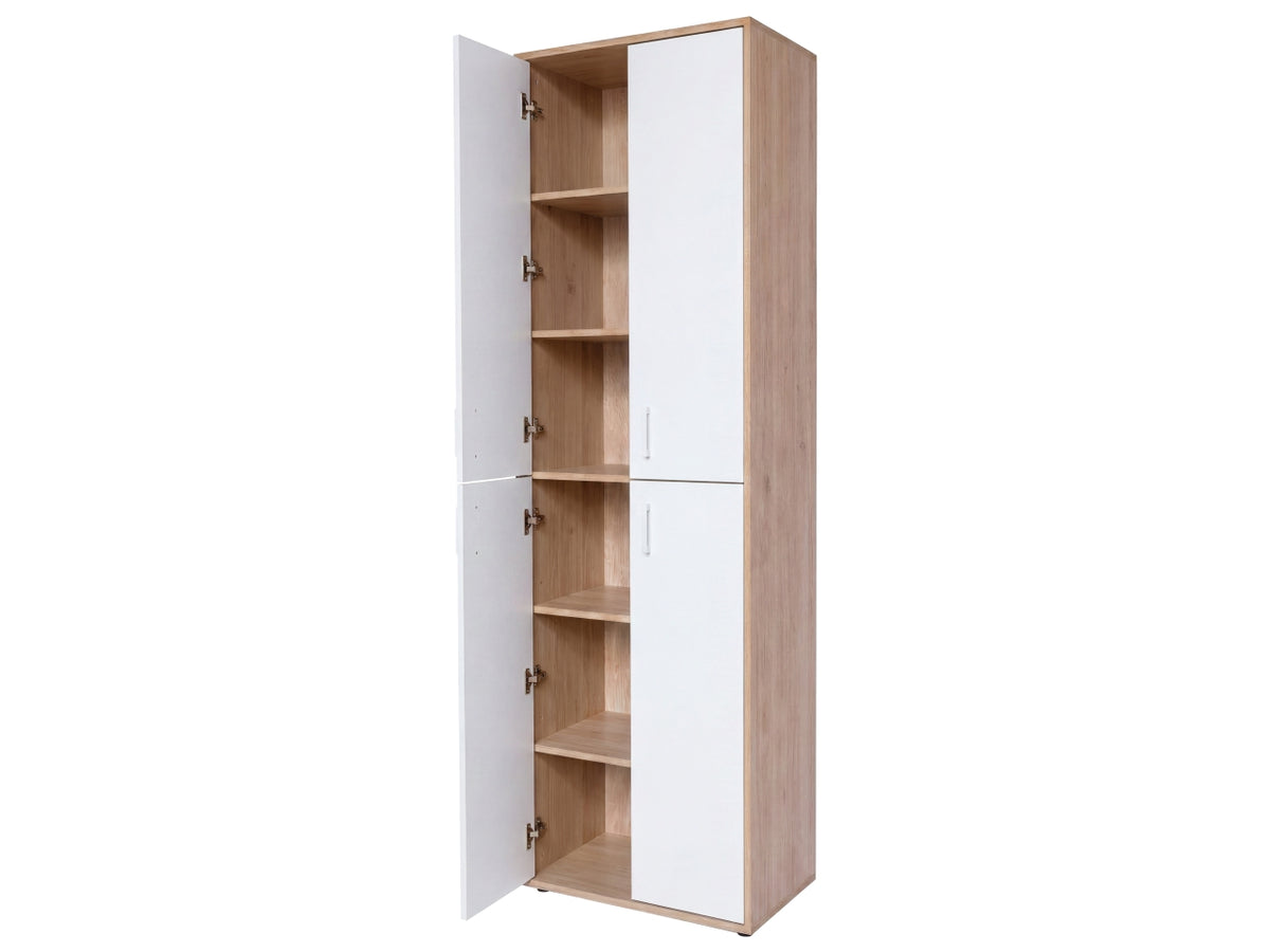 Armadio oak bianco, quattro ante  60x34x180cm