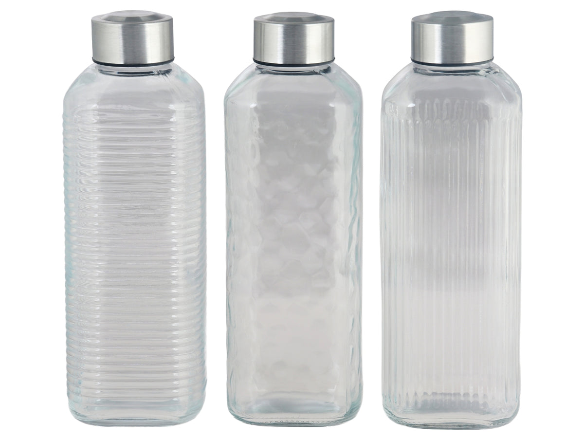 Bottiglia hydro 1l in vetro e tappo a vite