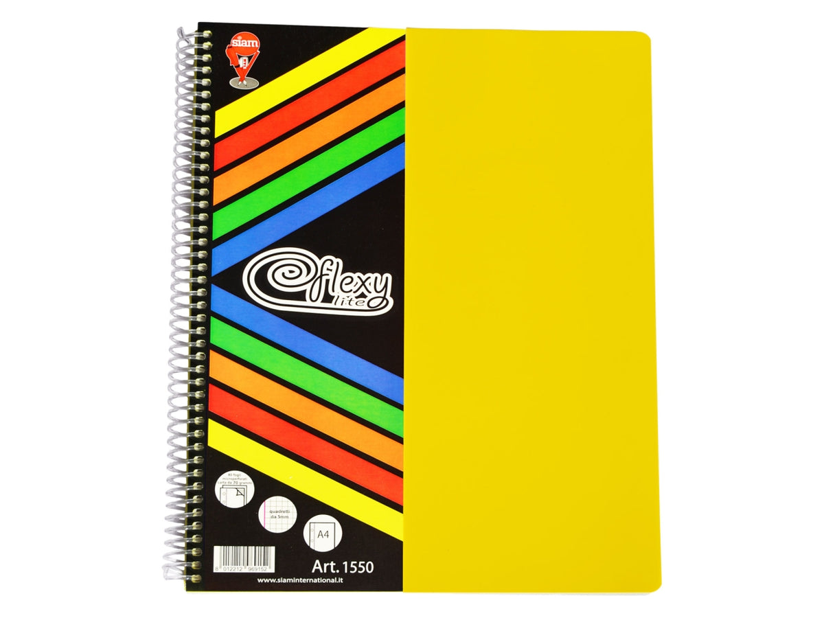 Quaderno flexi lite righe a4 spirale plas.80ff