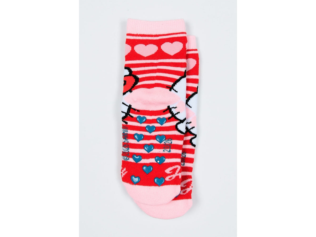 Hello Kitty calzini spugna antiscivolo 31/34 rosso