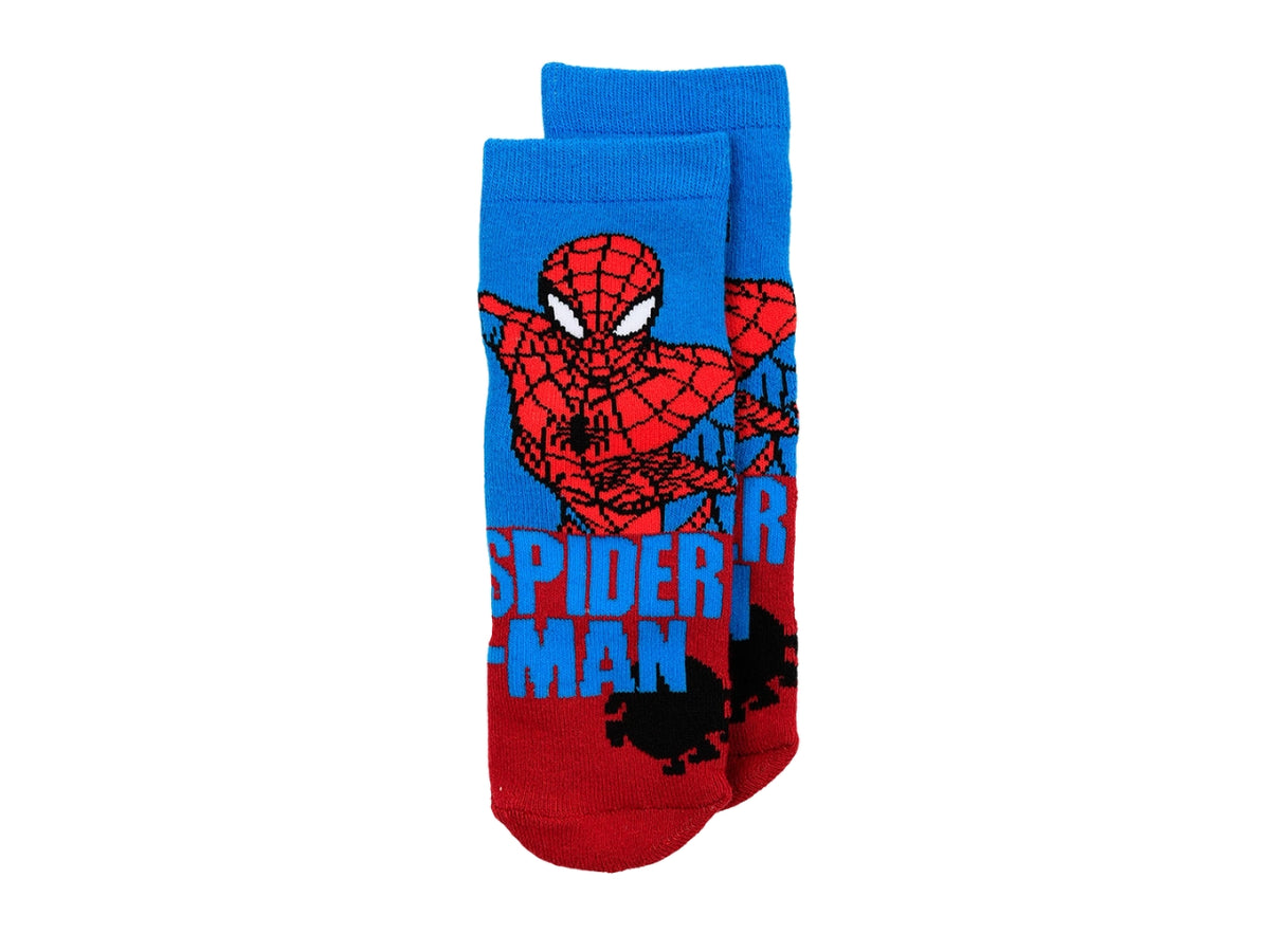 Spiderman calzini spugna antiscivolo 27/30 blu
