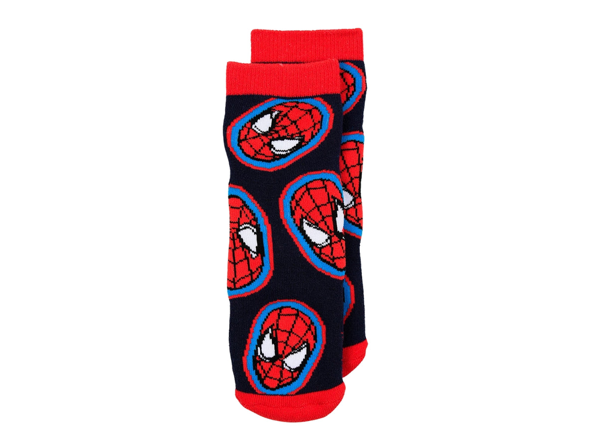 Spiderman calzini spugna antiscivolo 23/26 blu navy