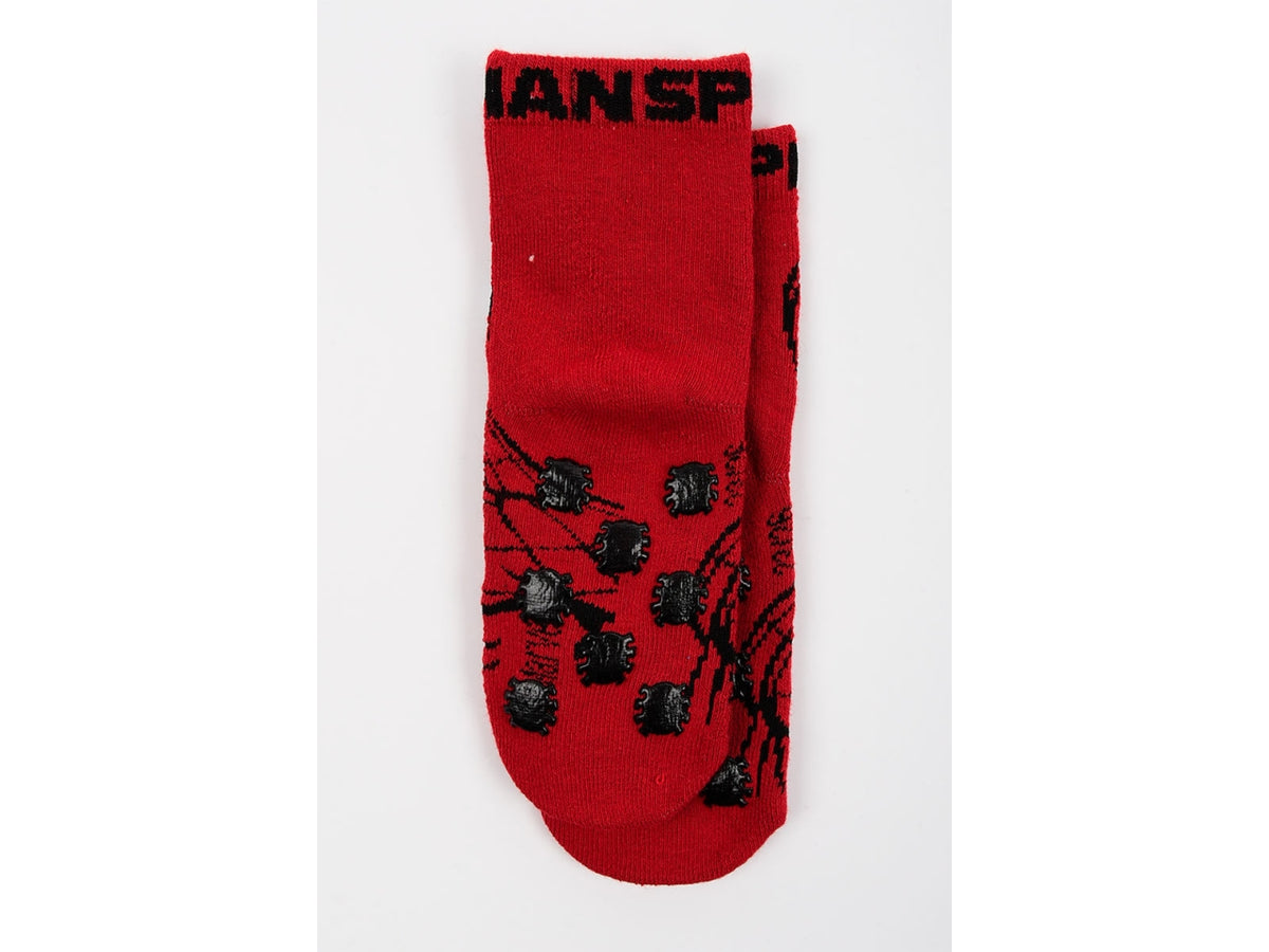 Spiderman calzini spugna antiscivolo 27/30 rosso