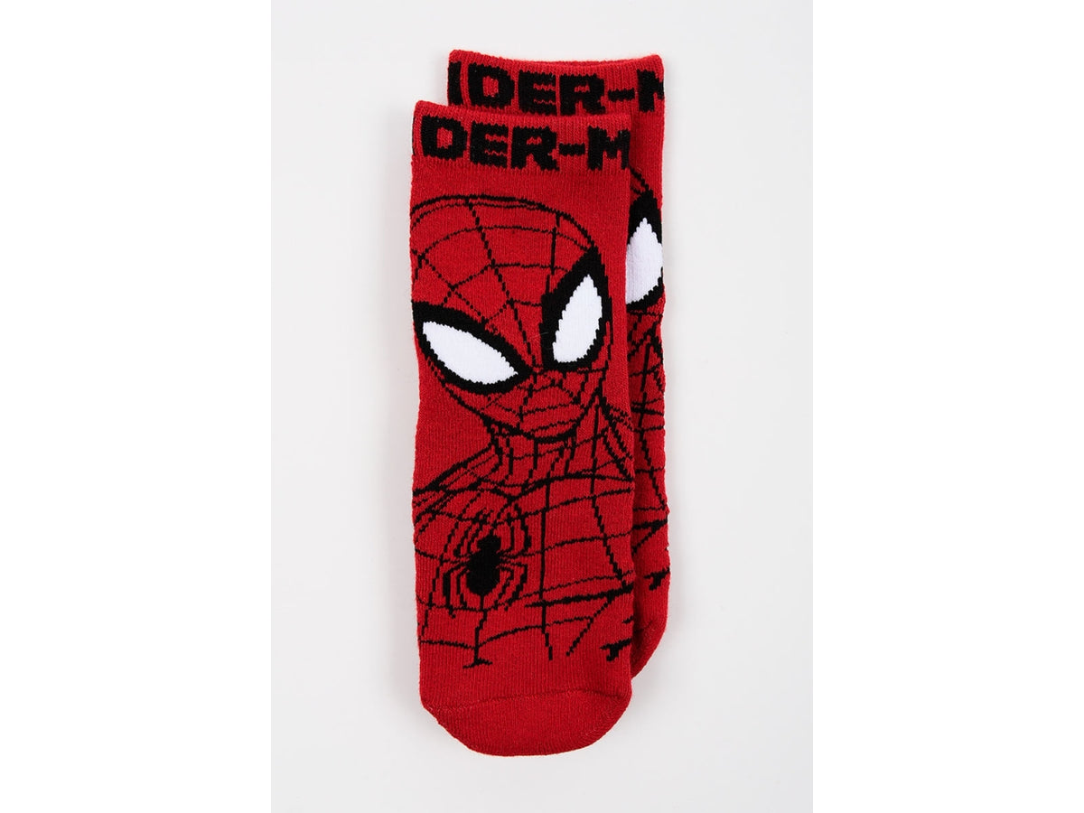Spiderman calzini spugna antiscivolo 31/34 rosso