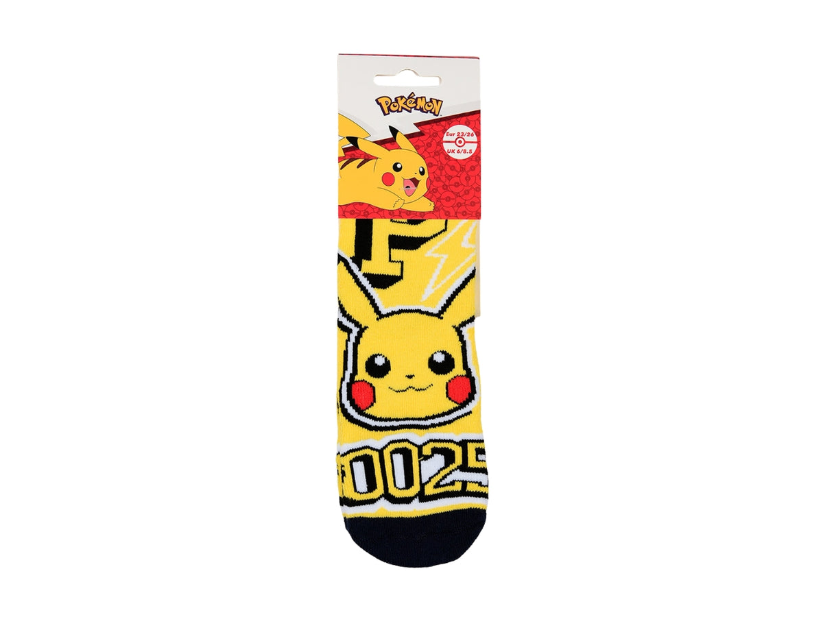 Pokemon calzini spugna antiscivolo 27/30 giallo
