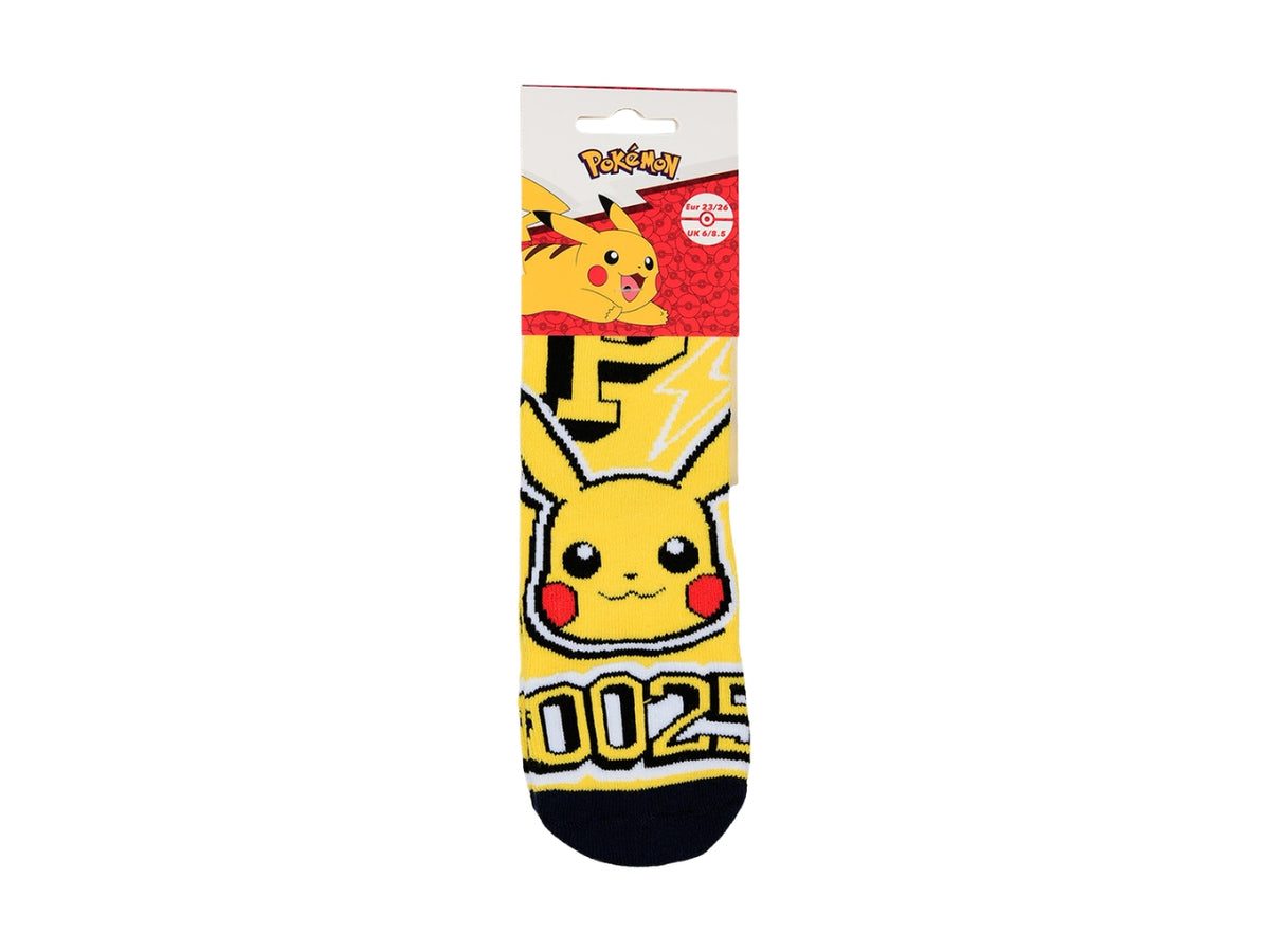 Pokemon calzini spugna antiscivolo 31/34 giallo