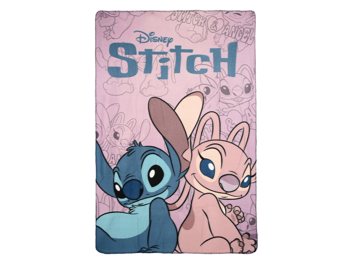 Lilo e Stitch plaid 100x150cm in pile lilla