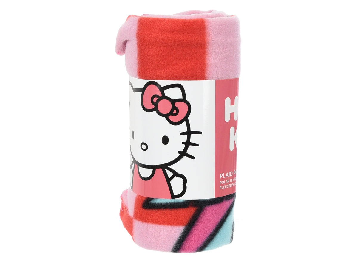 Hello Kitty plaid 100x150cm in pile rosa