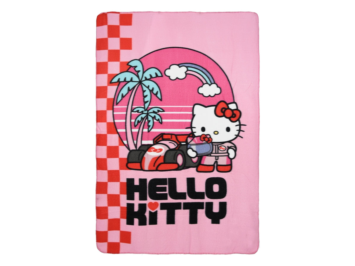Hello Kitty plaid 100x150cm in pile rosa