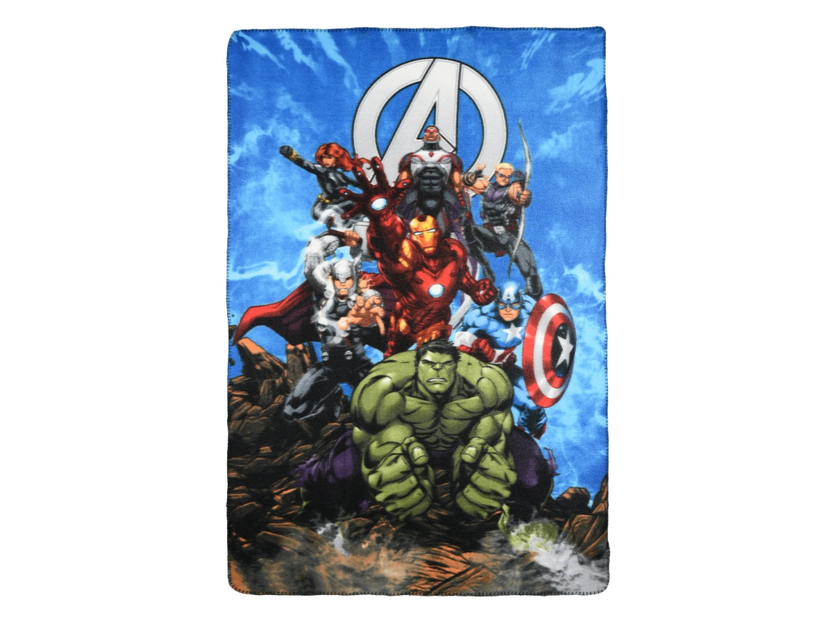 Avengers classic plaid 100x150cm in pile blu