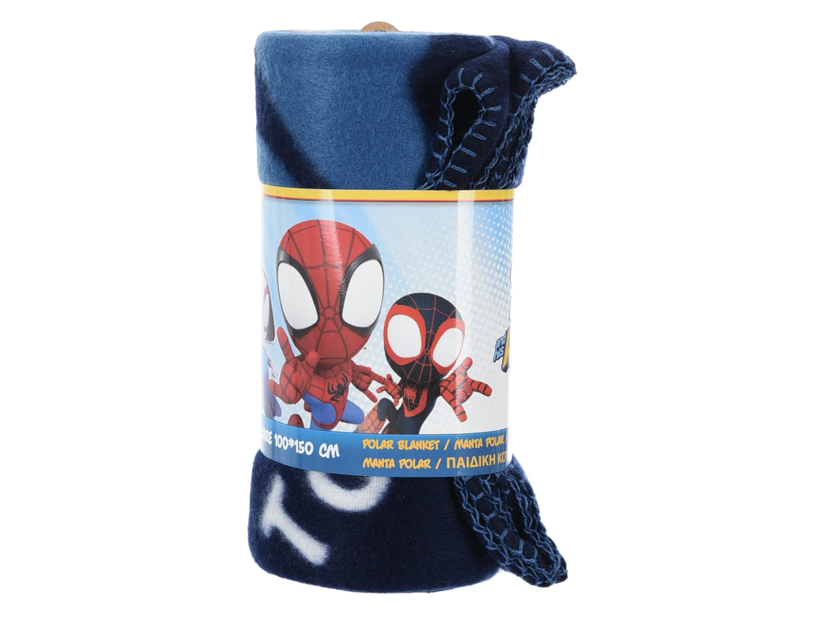 Spidey e i suoi fantastici amici plaid 100x150cm in pile blu