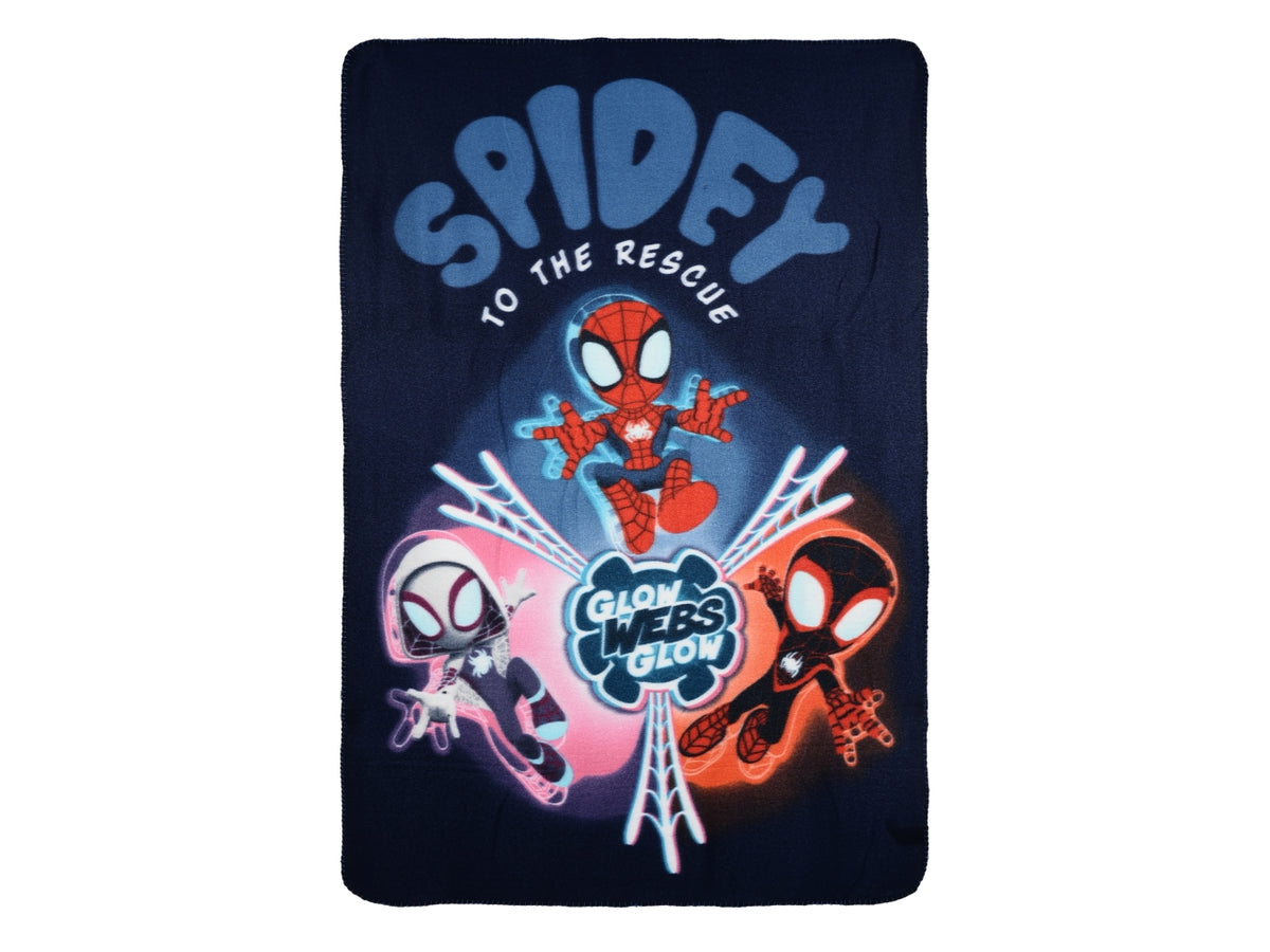 Spidey e i suoi fantastici amici plaid 100x150cm in pile blu