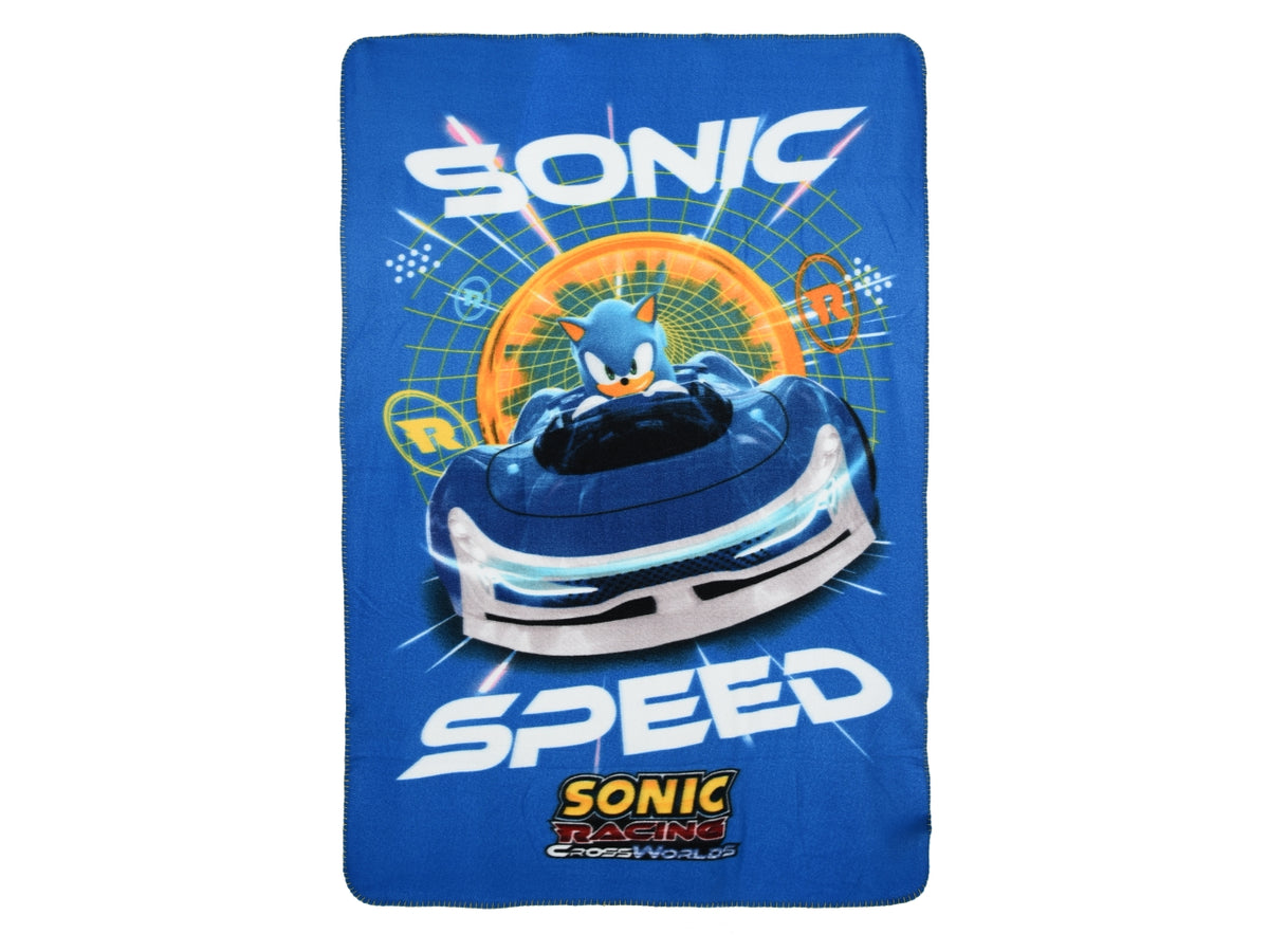 Sonic classic plaid 100x150cm in pile blu