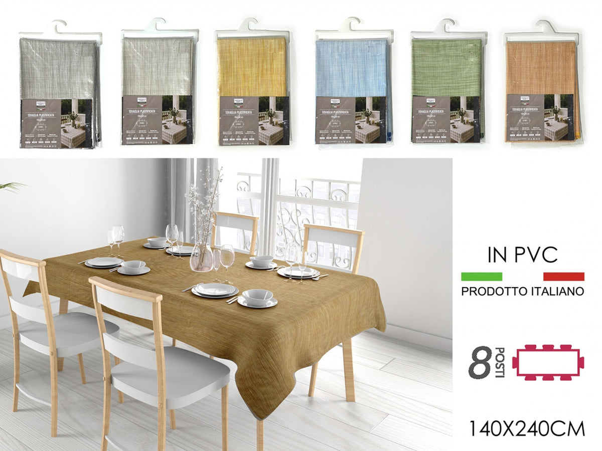 Tovaglia pvc tinta unita 140x240cm 6 colori assortiti