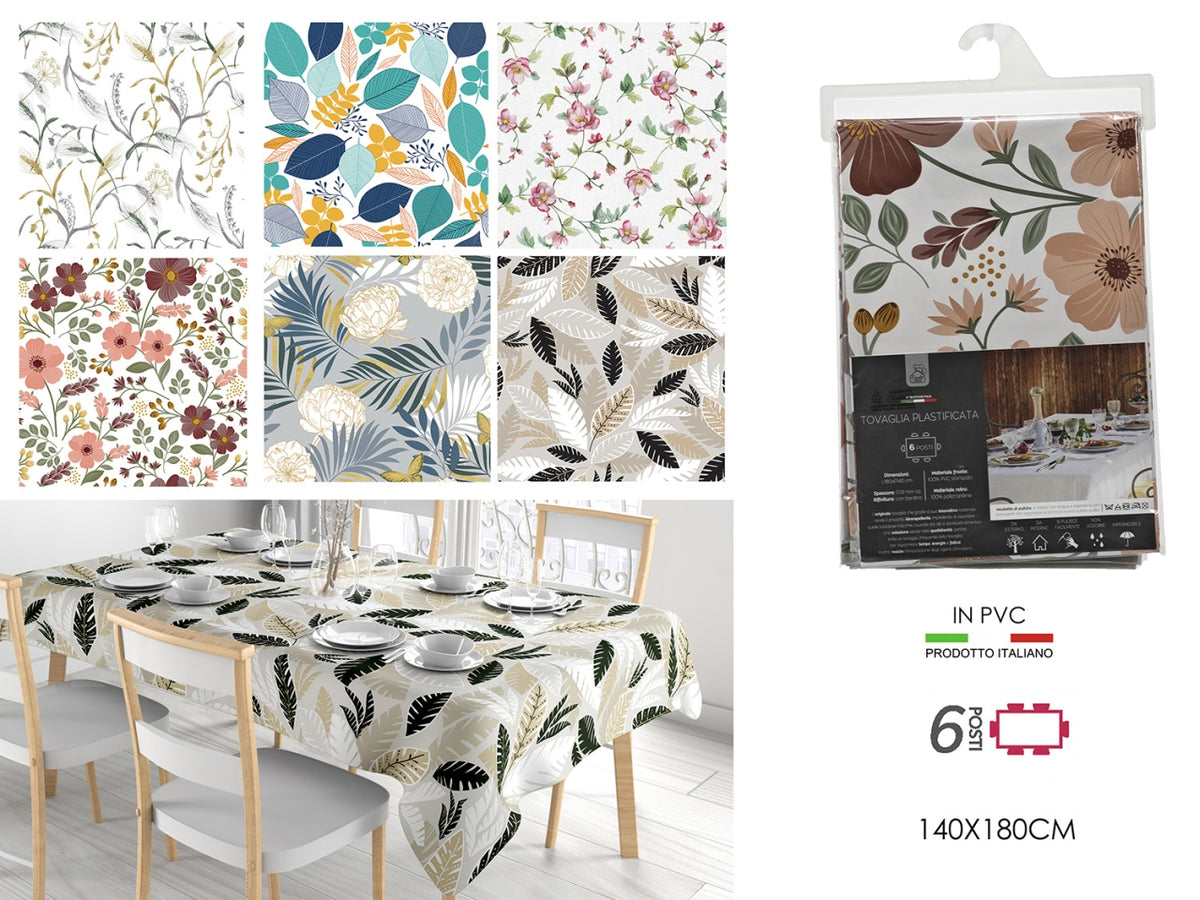 Tovaglia pvc fantasia 140x180cm, 6 assortimenti