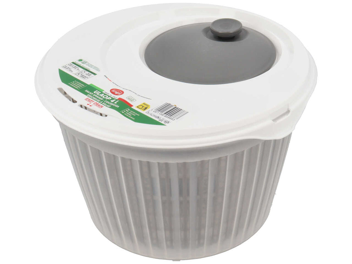 Centrifuga ulaop trasparente con cestello e rotore dark grey, coperchio bianco