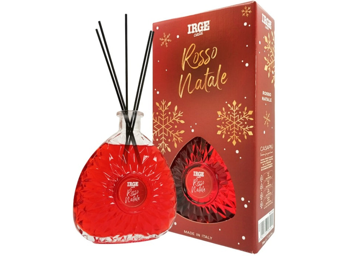 Deo diffusore irge 700ml rosso natale con bastoncini
