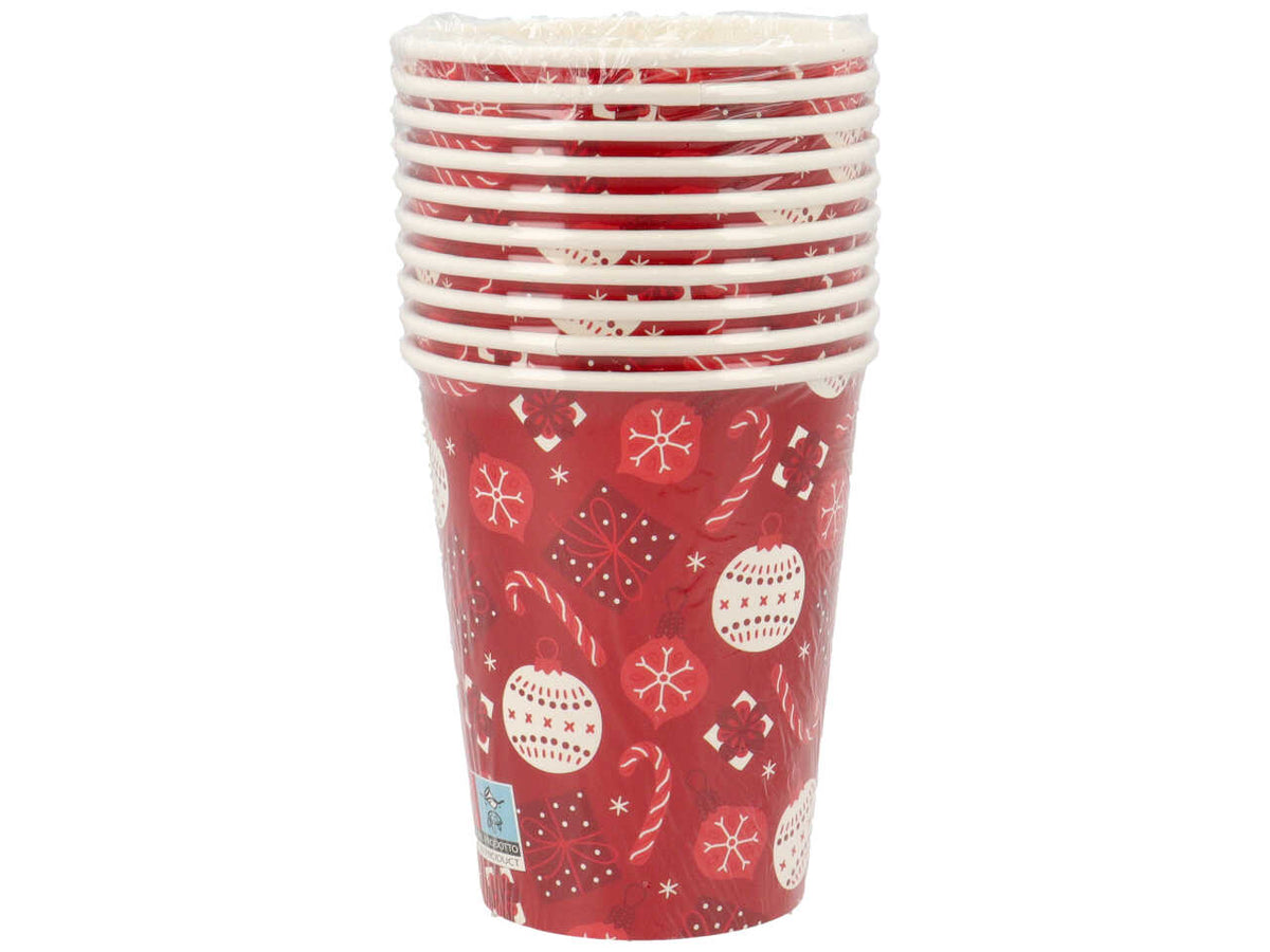 Bicchieri 10 pezzi christmas candy