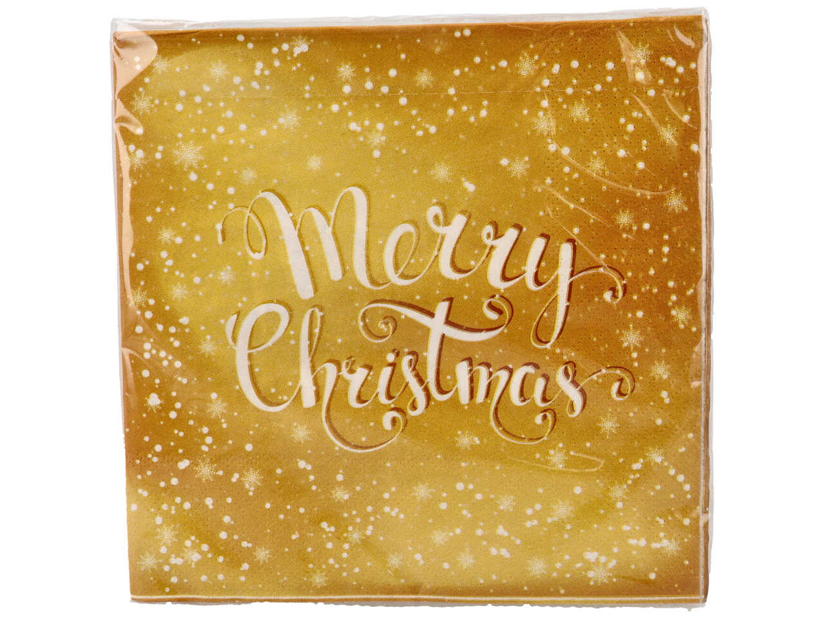Tovaglioli 33x33cm 20 pezzi golden stars