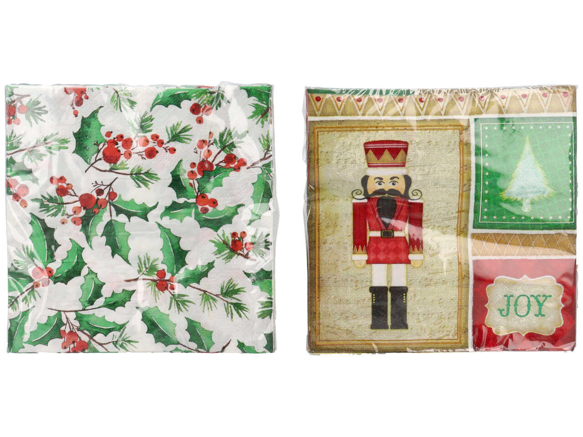 Tovaglioli holly 33x33cm set da 20 tovaglioli
