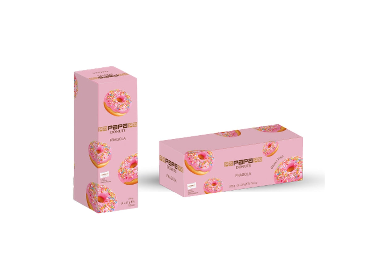Papa donuts fragola astuccio da 6 donuts
