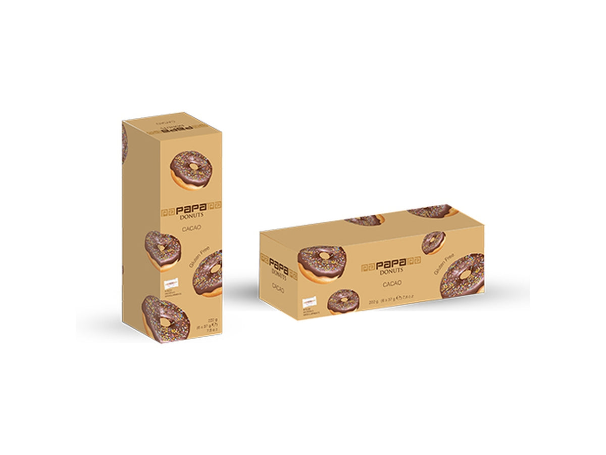 Papa donuts cacao astuccio da 6 donuts