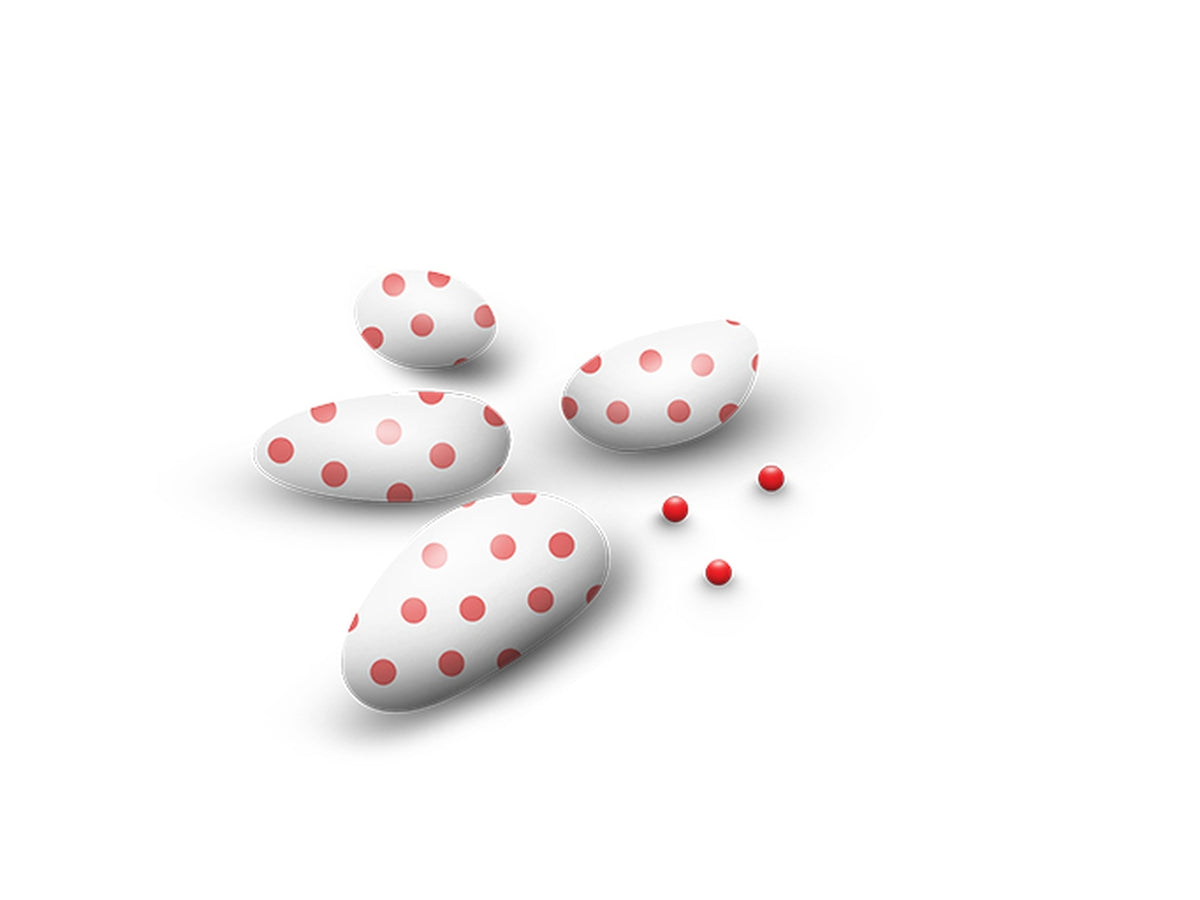 Papa cofanetto al cioccolato pois rosso 500gr