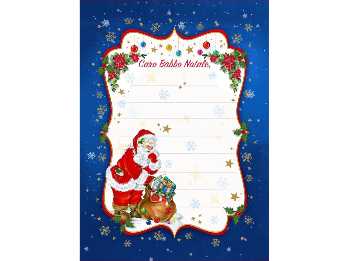 Letterina per Babbo Natale in scatola da 24 pezzi