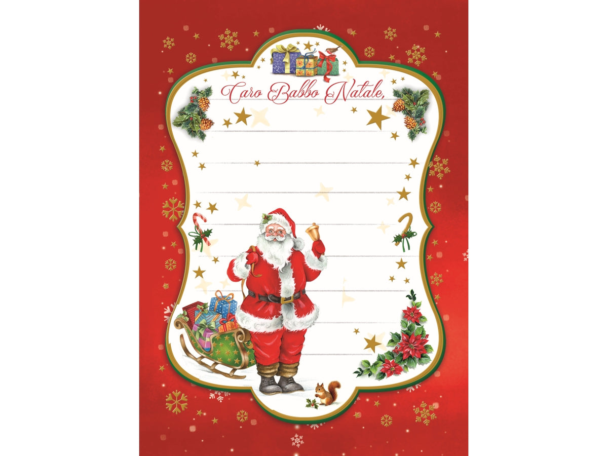 Letterina per Babbo Natale in scatola da 24 pezzi