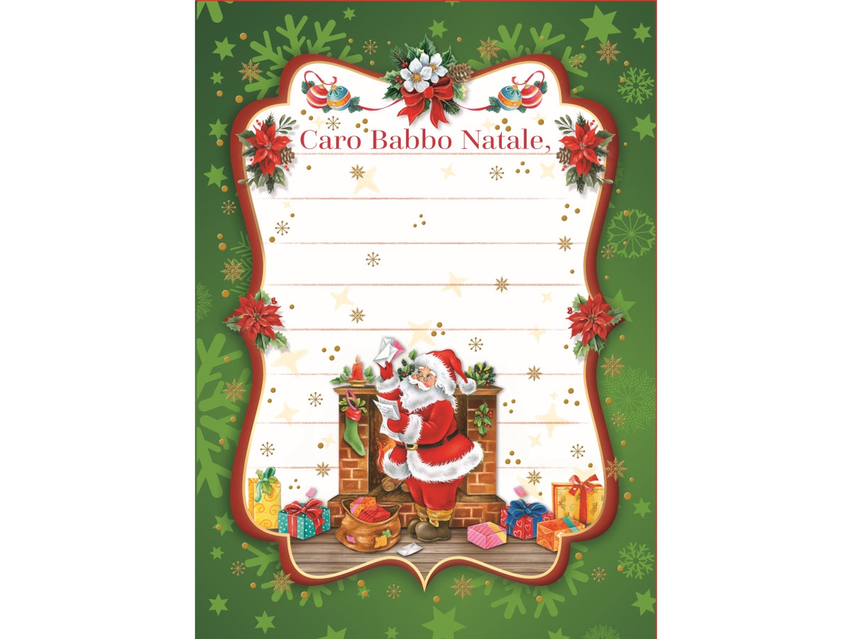 Letterina per Babbo Natale in scatola da 24 pezzi