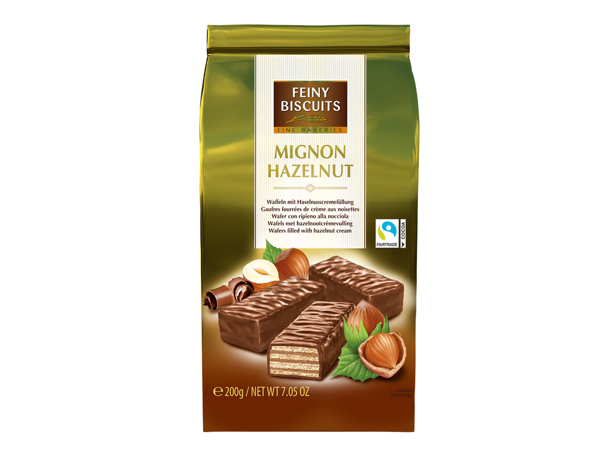 Mignon wafer ripieno con crema di nocciola