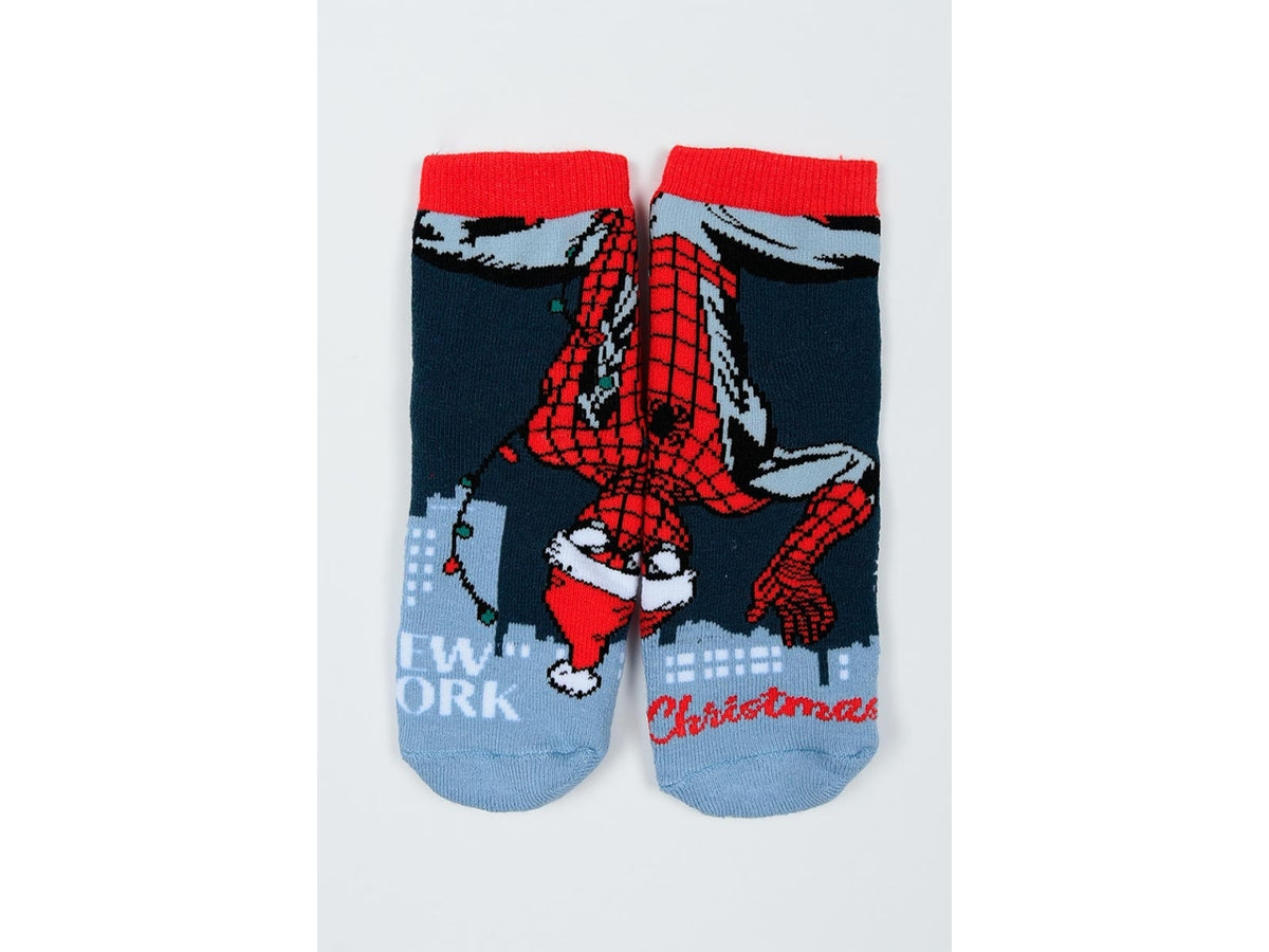 Spiderman calze antiscivolo taglia 23/26 blu