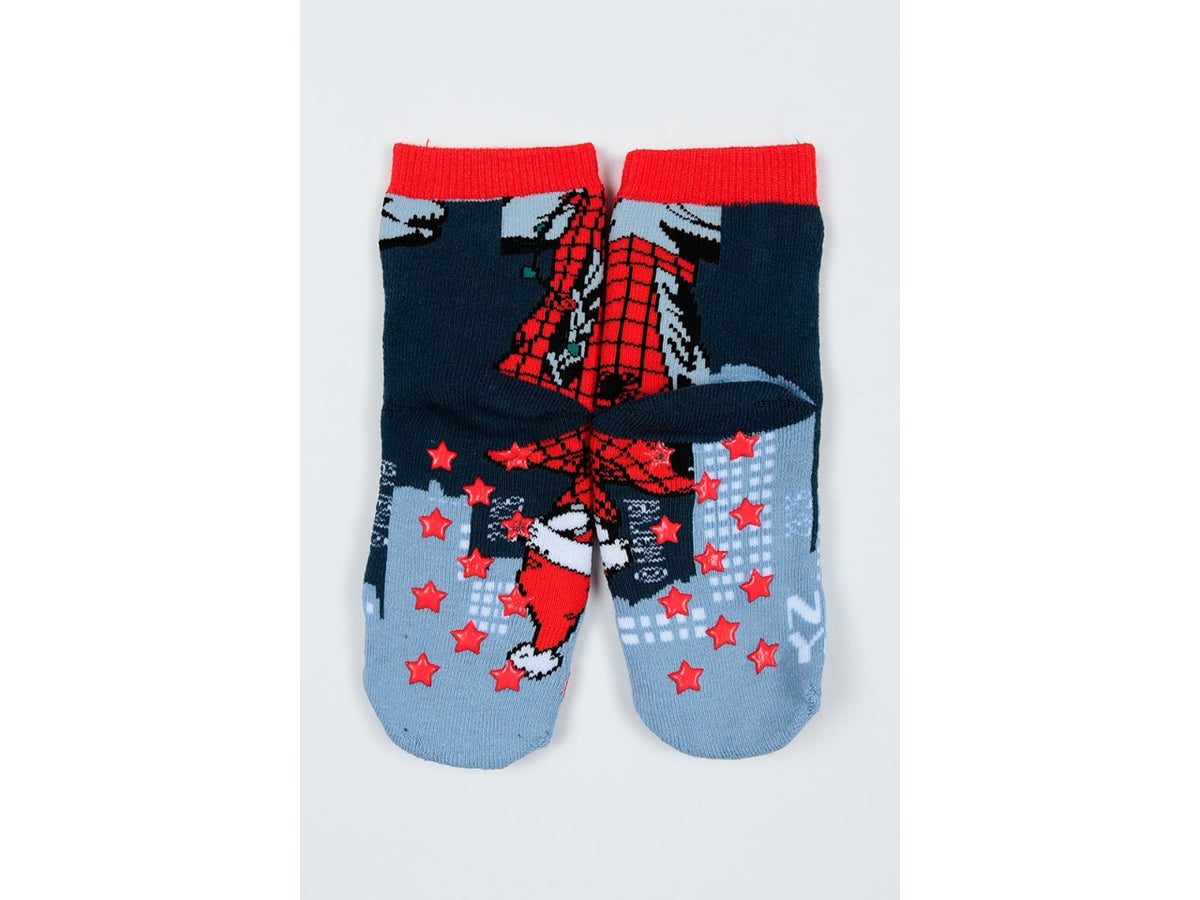 Spiderman calze antiscivolo taglia 23/26 blu
