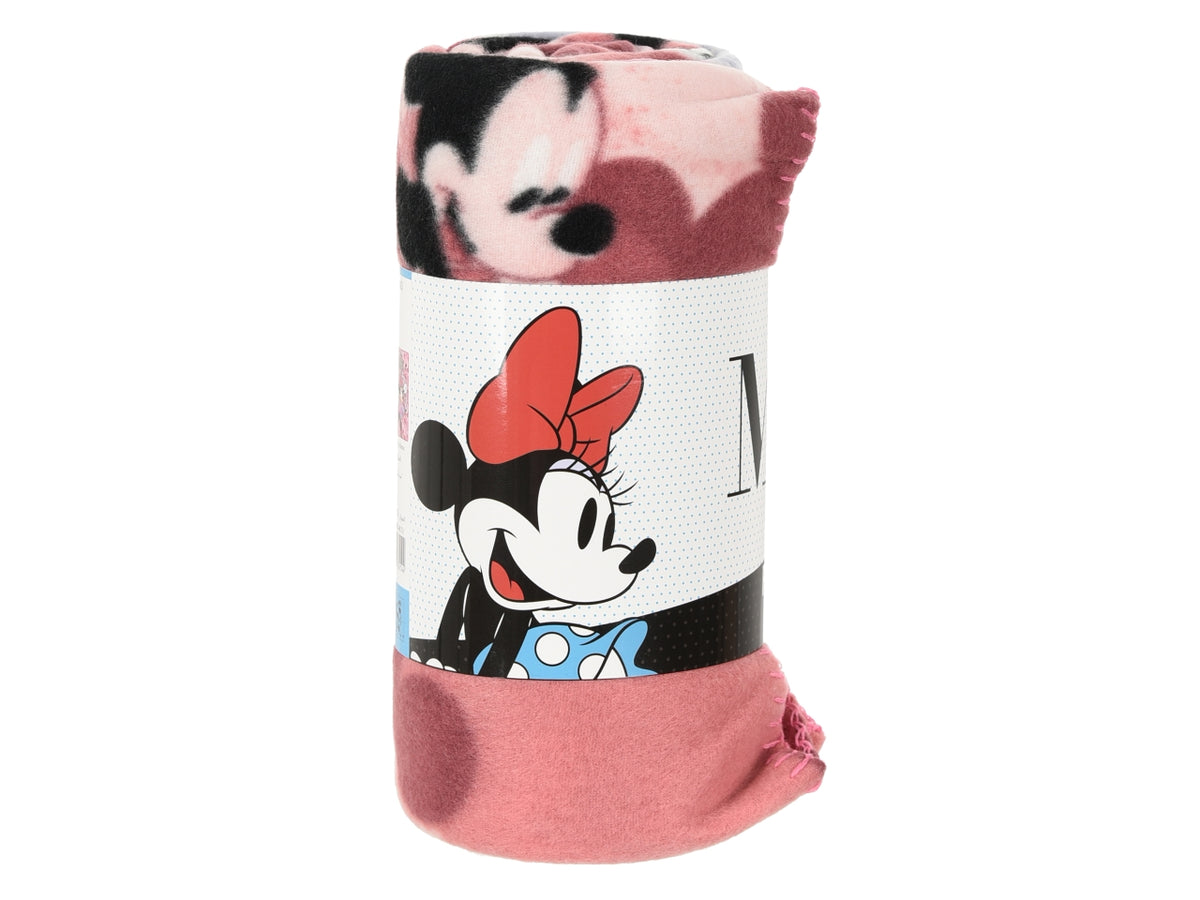 Minnie plaid 100x150cm rosa