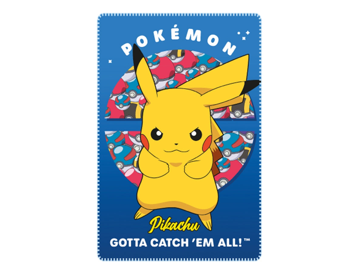 Pokemon plaid 100x150cm blu