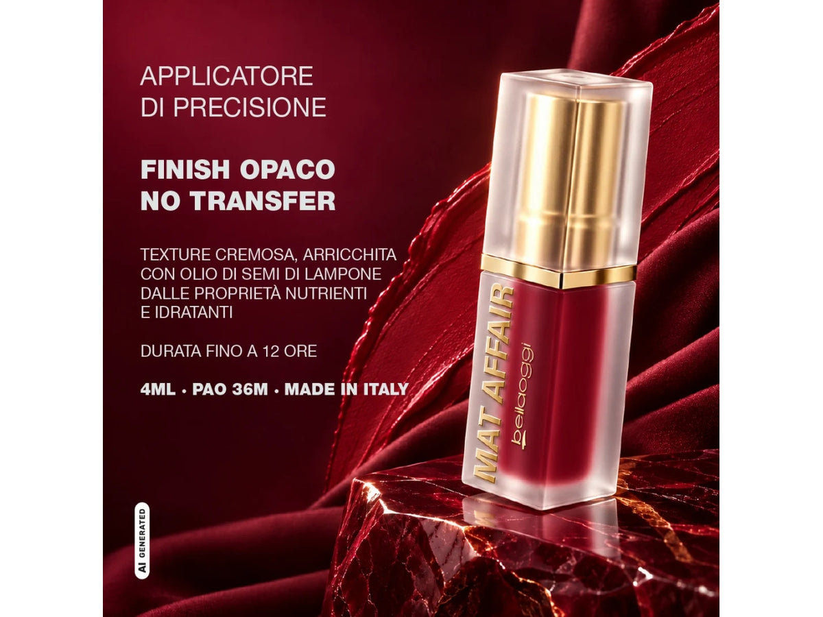 Bellaoggi mat affair, rossetto liquido effetto mat colore nÂ° 335 red extreme