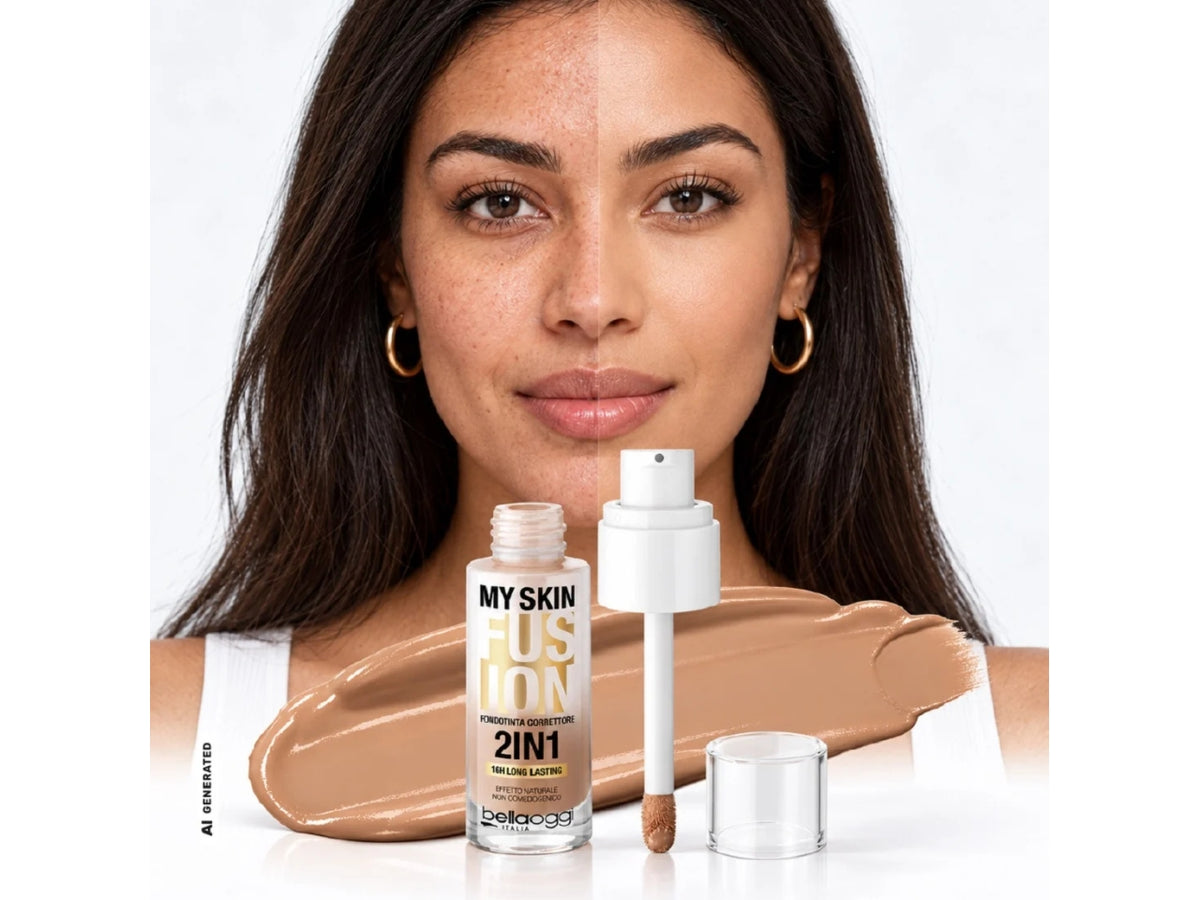 Bellaoggi my skin fusion foundcealer, fondotinta correttore nÂ° 04W warm neutral