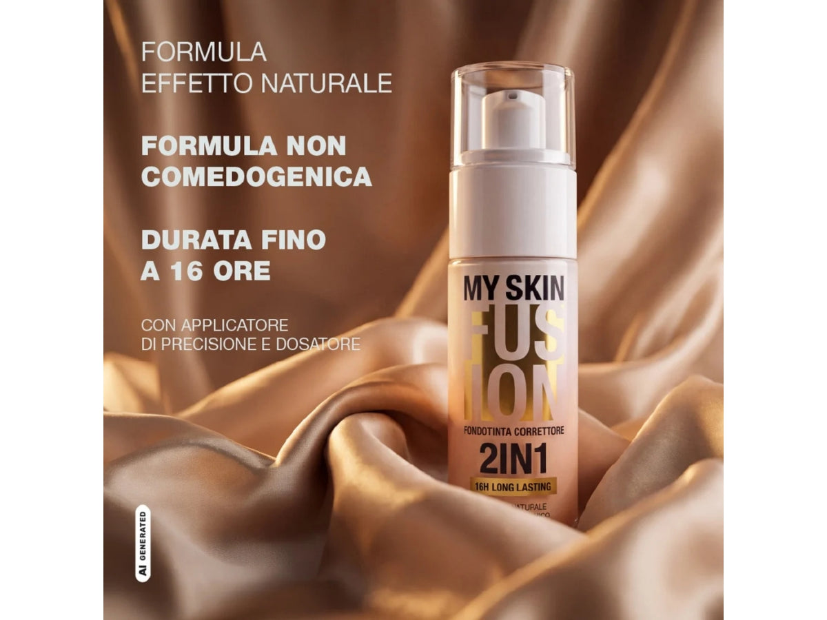 Bellaoggi my skin fusion foundcealer, fondotinta correttore nÂ° 05w bronze