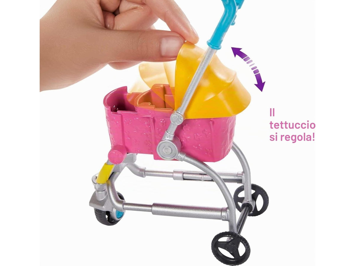 Barbie stroll'n play pups doll