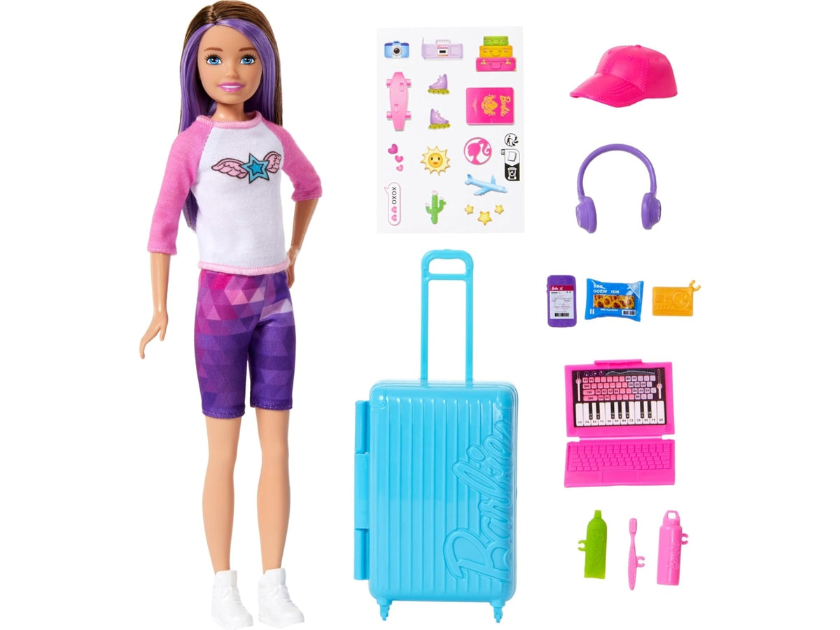Barbie skipper travel purple hair