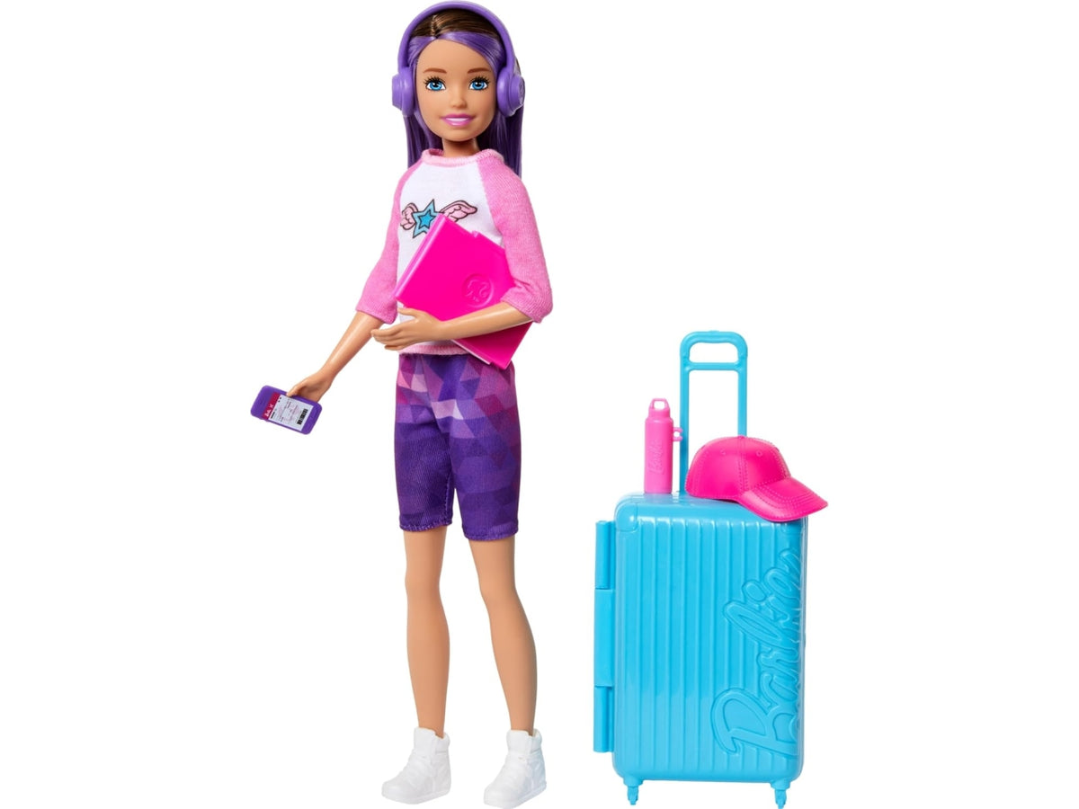Barbie skipper travel purple hair