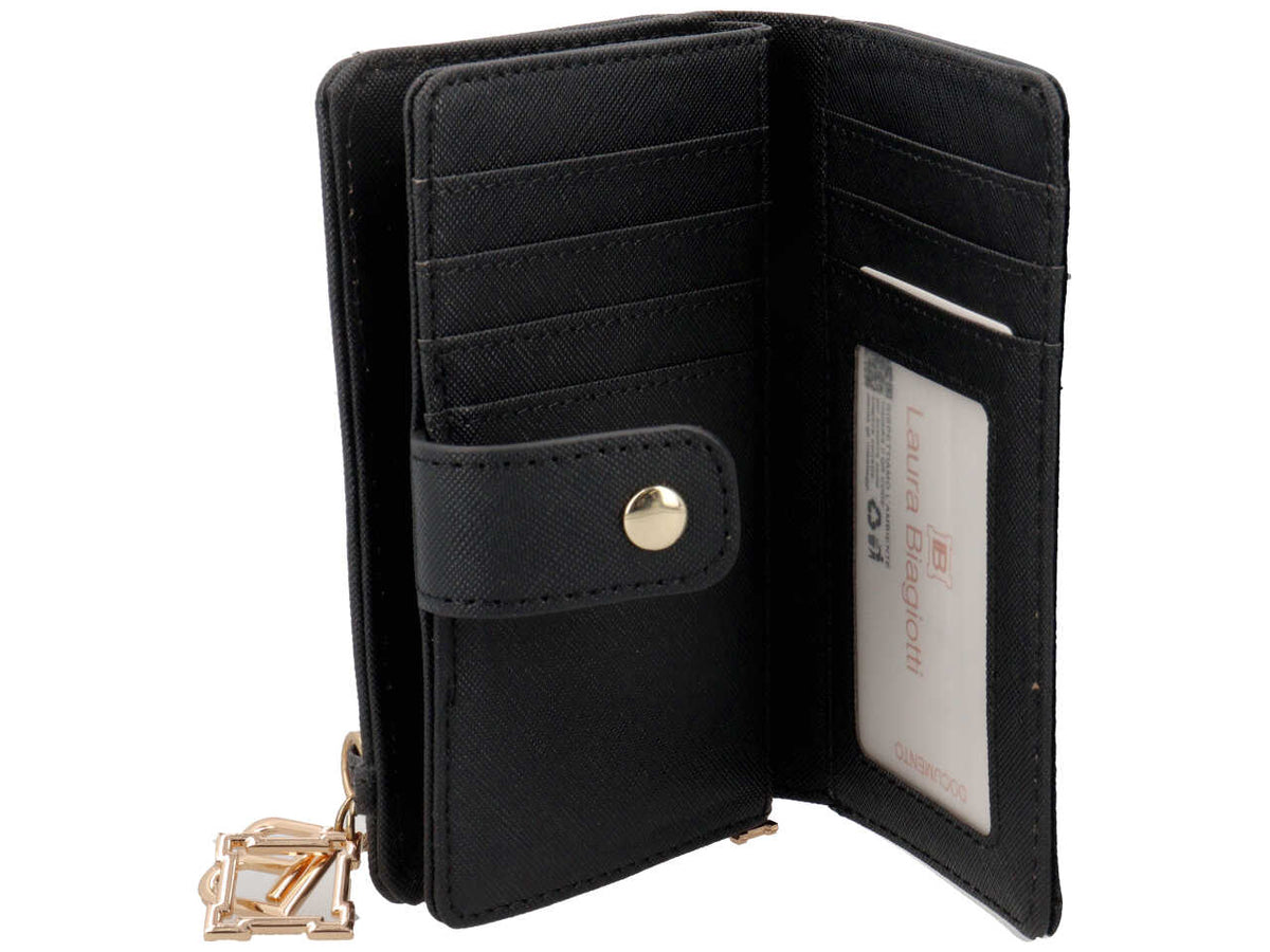 Laura Biagiotti portafogli fleurette mod.8 nero