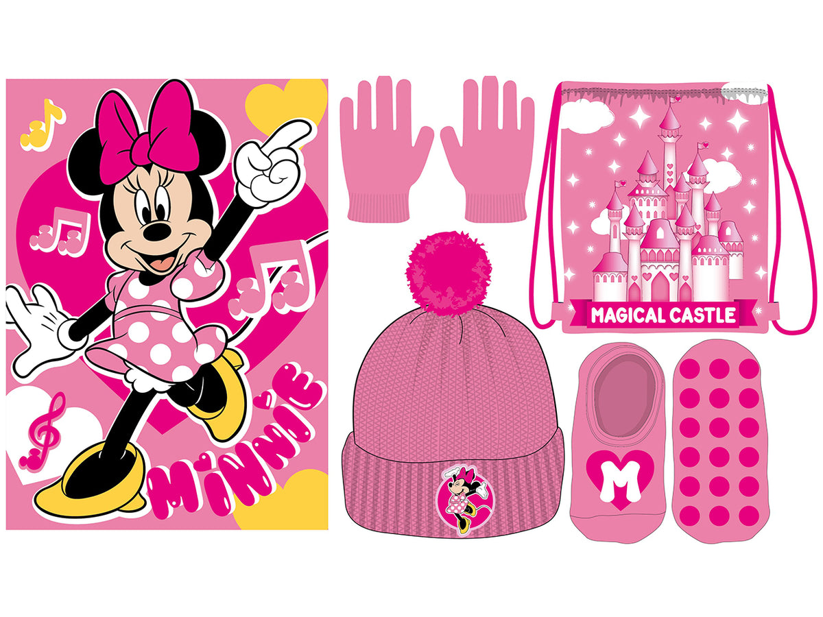 Minnie saccasport+plaid+fantascivolo+ponpon/guanti girl