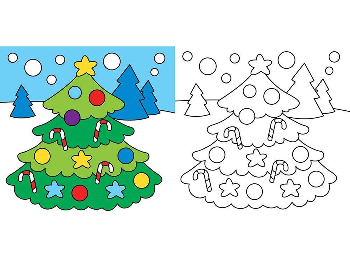 Libro colorare a natale con pennarelli magici