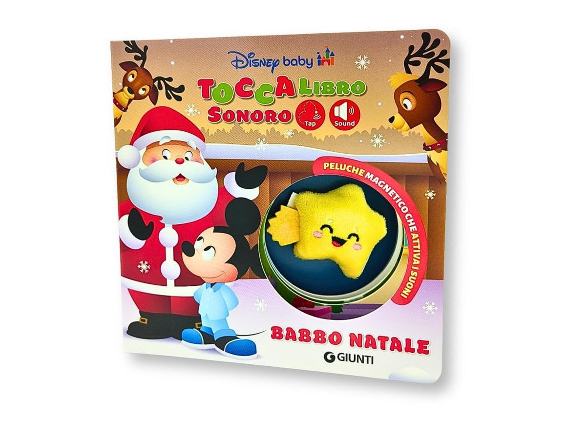 Babbo natale toccalibro sonoro con stellina magnetica